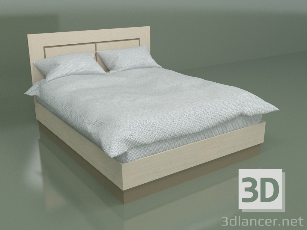3D modeli Çift kişilik yatak DN 2016 (Akçaağaç) - önizleme