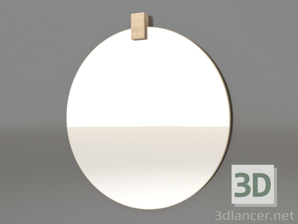 modèle 3D Miroir ZL 04 (d=500, bois blanc) - preview
