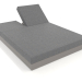 3D Modell Bett mit Rückenlehne 140 (Quarzgrau) - Vorschau