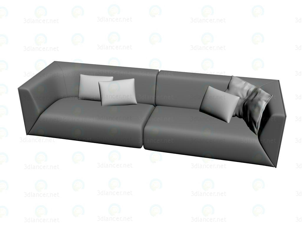 modello 3D Un combinazione di divano 244 2 - anteprima