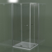 3d model Frameless RA + RA shower enclosure with hinged door for corner shower trays - preview