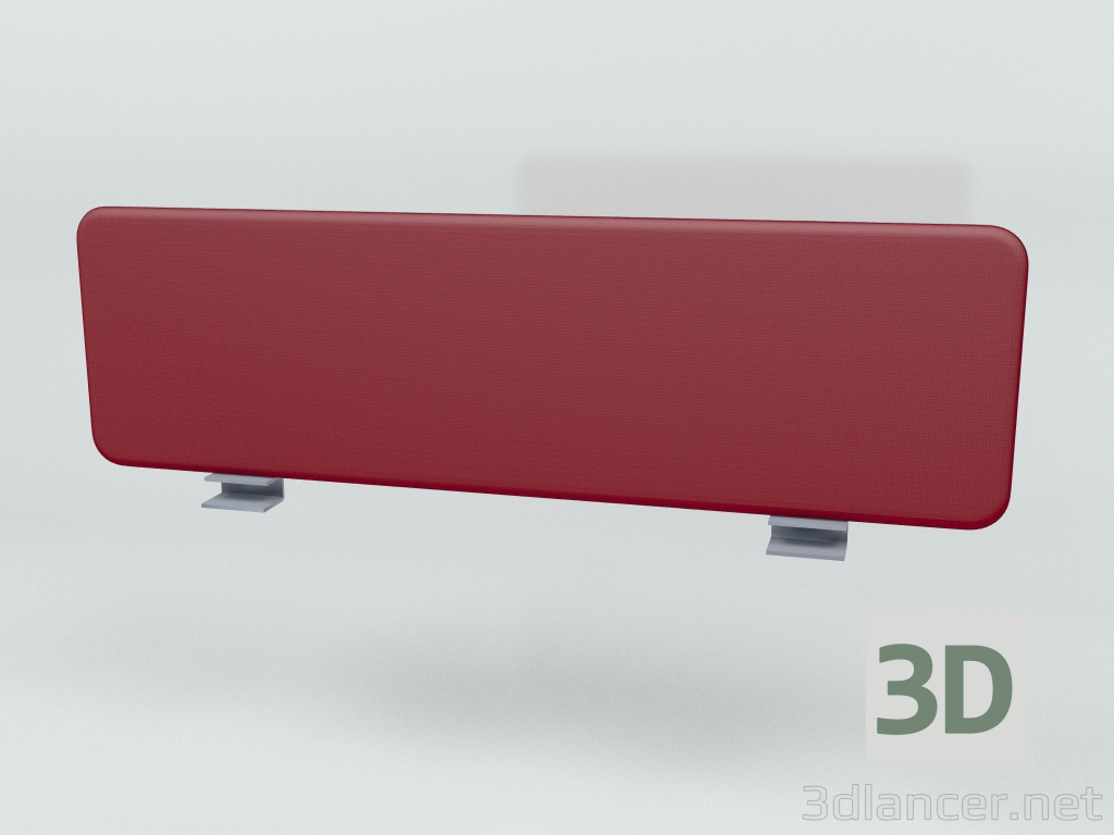 3D Modell Schallschutz Schreibtisch Single Twin ZUT12 (1190x350) - Vorschau