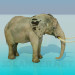 modello 3D Elefante - anteprima