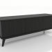 Modelo 3d Móvel de TV 1500 mm (preto RAL 9005) - preview