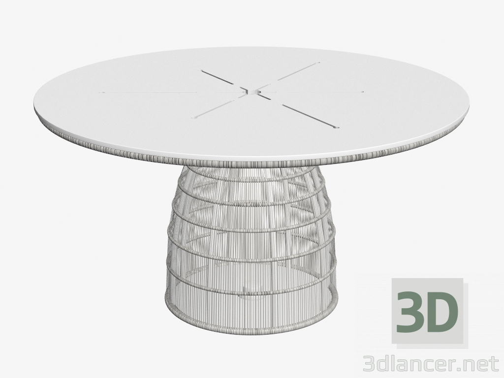 modello 3D Tavolo da giardino con foro ombrello - anteprima