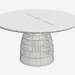 modèle 3D Table de jardin avec trou parapluie - preview