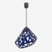 modèle 3D Lampe pendante (bleu drk fil noir foncé) - preview