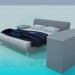 3D modeli Bir yatak, Çekmeceli ve dolapları seti - önizleme