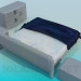 3d модель Ліжко, комод і тумби в комплекті – превью