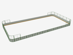 Terrain de hockey (plastique, filet derrière le but 31x15) (7933)