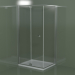 3d model Frameless RA + RF shower enclosure with hinged door for corner shower trays - preview
