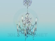 Chandelier decorated with crystals