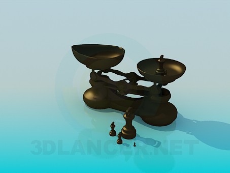 modèle 3D Balance de cuisine - preview