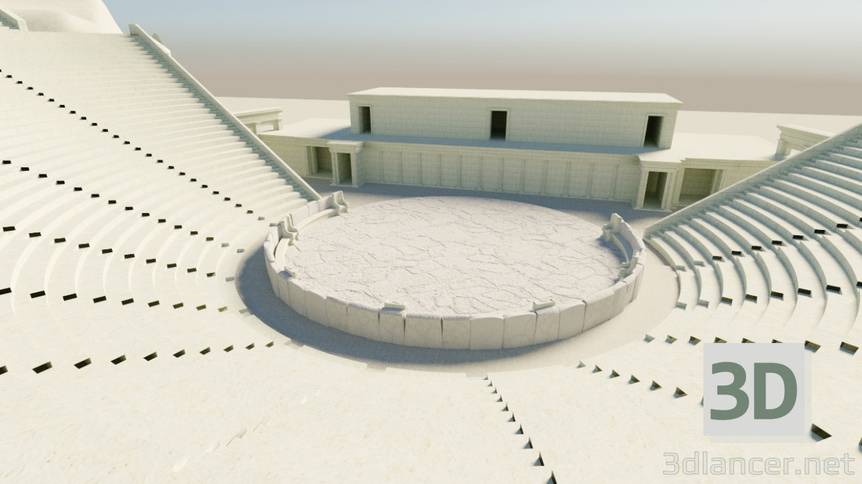 3d Greek theatre model buy - render