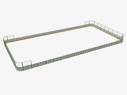 Terrain de hockey (plastique, filet derrière le but 40x20) (7933)
