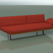 3D modeli Modül açısal çift Lounge 4411 (135 ° sağ, Teak etkisi) - önizleme