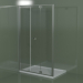3D modeli Ankastre duş tekneleri için menteşeli kapılı çerçevesiz duş kabini RM - önizleme