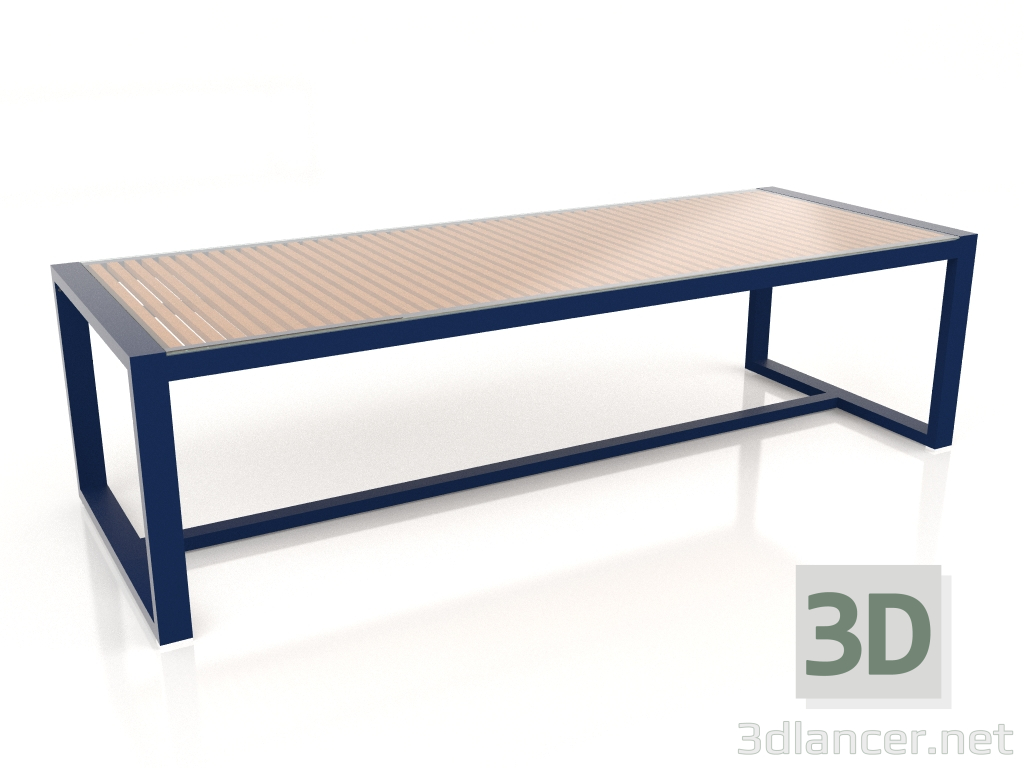 modello 3D Tavolo da pranzo con piano in vetro 268 (Blu notte) - anteprima