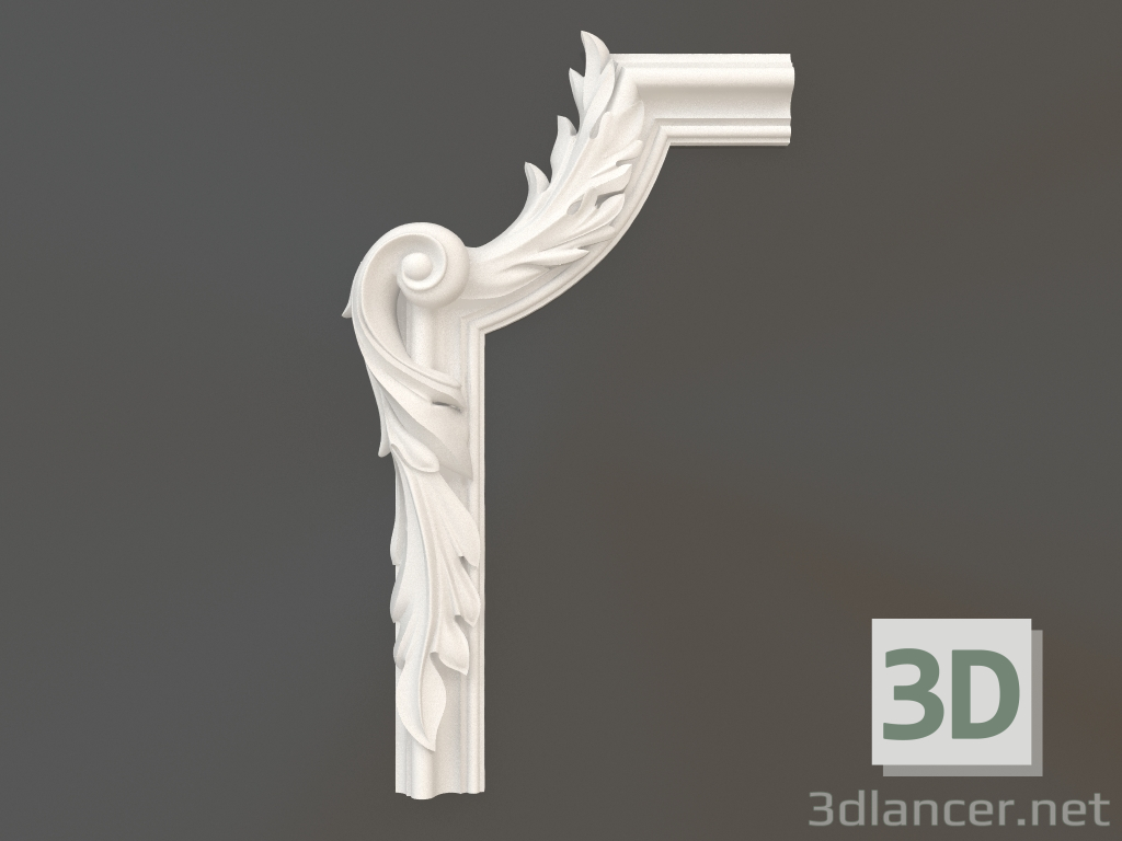 3d model Gypsum corner element DELH 019-6A (336x165x35) - preview