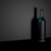 3d model botella de vino - vista previa
