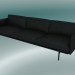 3D Modell Sofa 3,5-Sitzer Outline (Refine Black Leather, Schwarz) - Vorschau