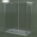 3D modeli Menteşeli kapılı çerçevesiz duş kabini RM + RG - önizleme