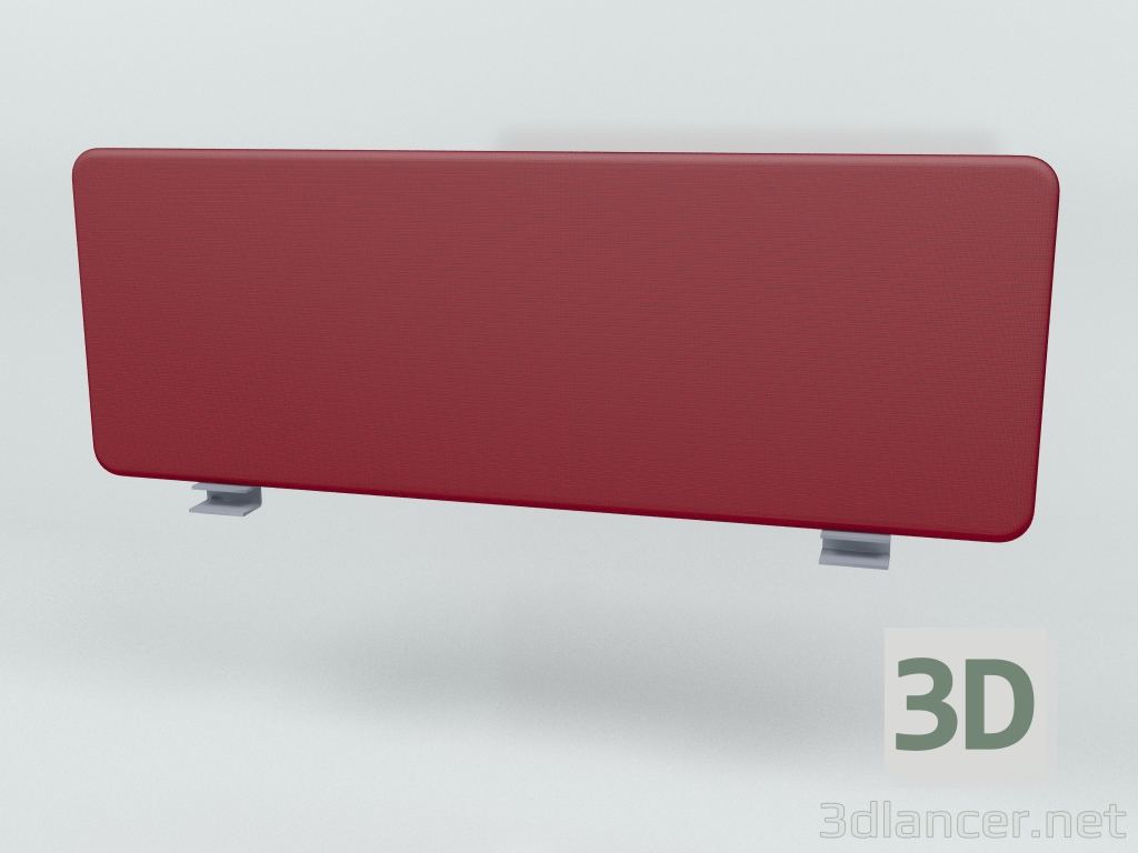 modello 3D Schermo acustico Scrivania Single Twin ZUT54 (1390x500) - anteprima