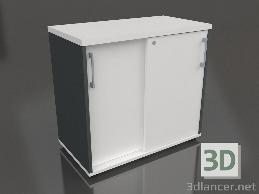 3D modeli Sürgülü kapaklı dolap Standart A2P04 (800x432x740) - önizleme