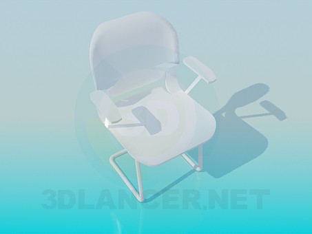 modello 3D Sedia con braccioli - anteprima