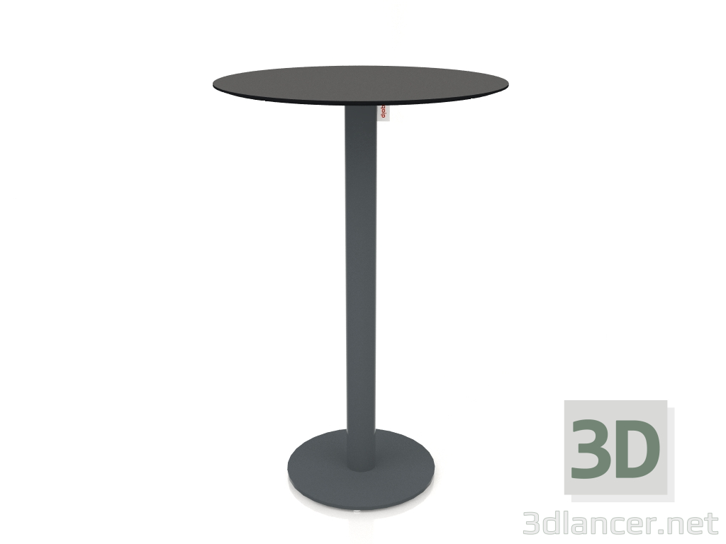 3D Modell Bartisch auf Säulenbein Ø70 (Anthrazit) - Vorschau