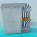 3D Modell Schrank mit externen Regale - Vorschau