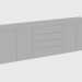 3d модель Шафка BAKU CABINET LEATHER (270x50xH84) – превью