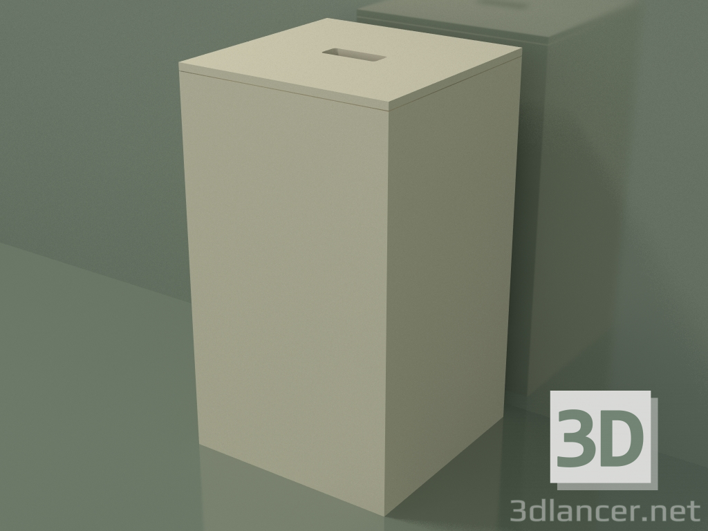 3D modeli Çamaşır sepeti (90U08001, Bone C39, L 30, P 30, H 51 cm) - önizleme