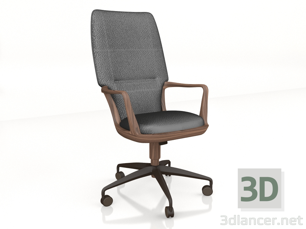 3d model Office chair Vossia high - preview