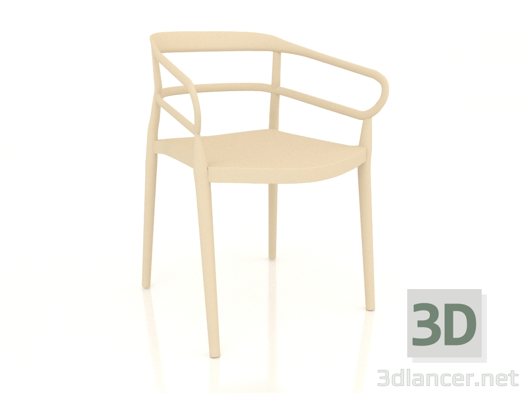 3D Modell Stuhl BIKINI (281-APP beige) - Vorschau
