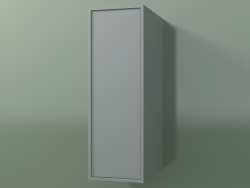 Armario de pared con 1 puerta (8BUABDD01, 8BUABDS01, Silver Grey C35, L 24, P 36, H 72 cm)