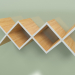 3D Modell Woo Shelf Wohnzimmer Langes Regal (Hellgrau) - Vorschau