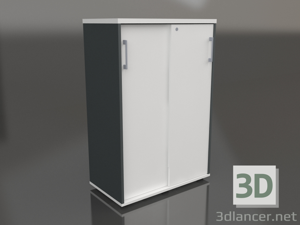3D Modell Schrank mit Schiebetüren Standard MEA3P04 (800x432x1189) - Vorschau