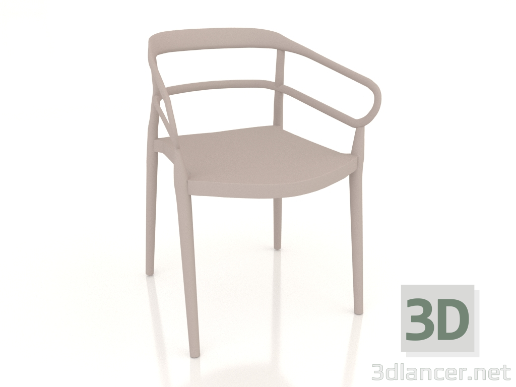 3D Modell Stuhl BIKINI (281-APP warmer Schiefer) - Vorschau