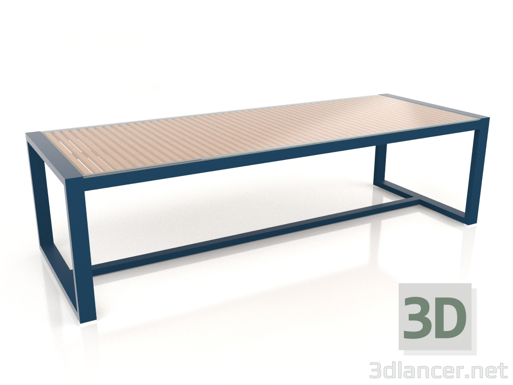 3d model Dining table with glass top 268 (Grey blue) - preview
