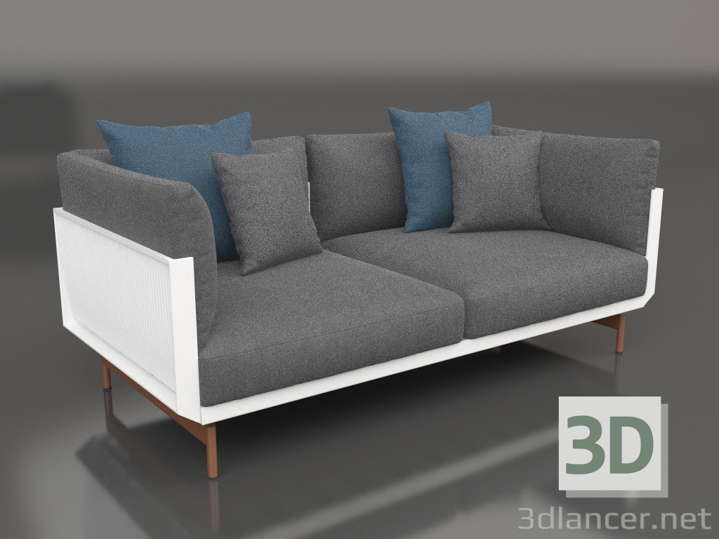 Modelo 3d Sofá para 2 pessoas (branco) - preview