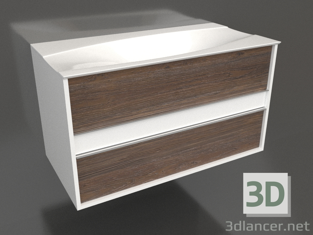 modèle 3D Armoire suspendue 100 cm (EVO0110CD) - preview