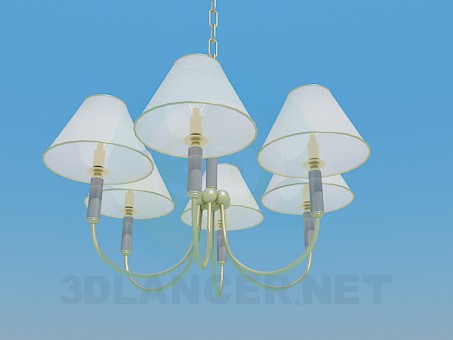 3d model Chandelier for five bulbs - preview