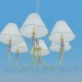 3d model Chandelier for five bulbs - preview