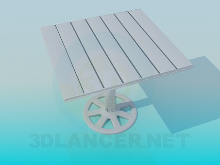 3d model Mesa de tablones - vista previa