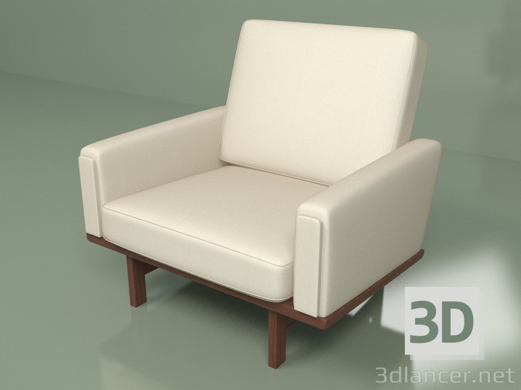 modèle 3D Fauteuil Eisenhower 1 (beige) - preview