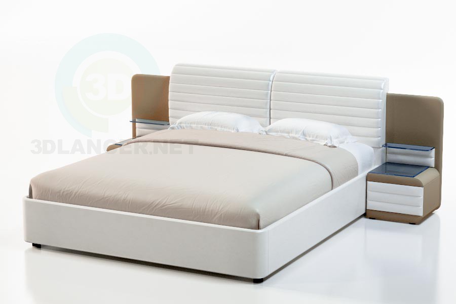 3D Modell Bett-Nevada-2 - Vorschau