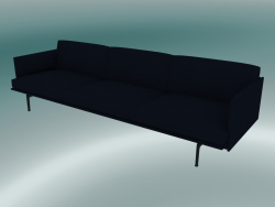 Estrutura para sofá de 3,5 lugares (Vidar 554, Preto)