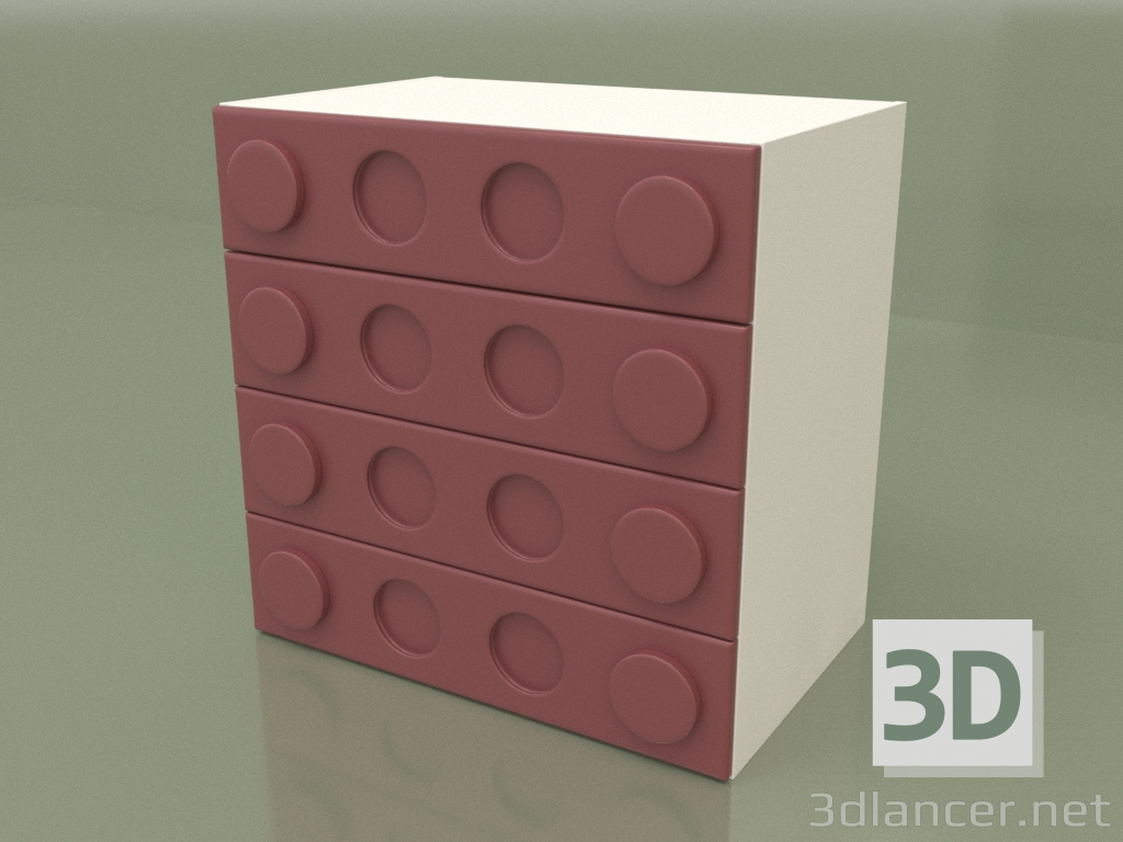 3d model Chest of drawers (Bordeaux) - preview