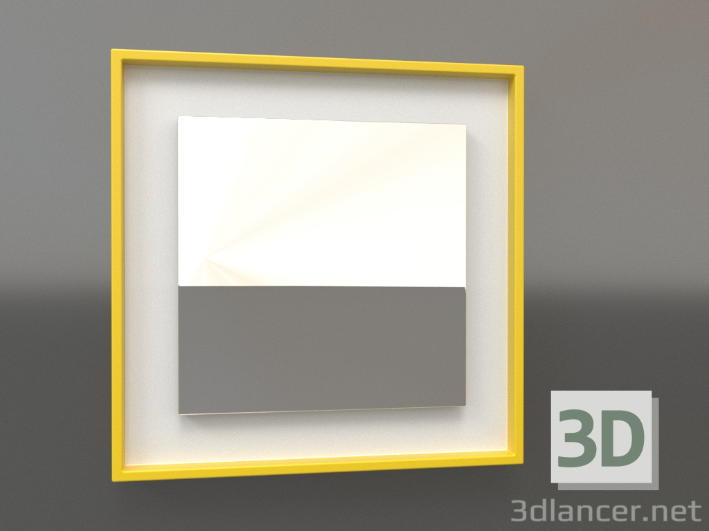 3d model Espejo ZL 18 (400x400, amarillo luminoso, blanco) - vista previa